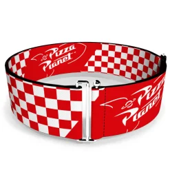 Cinch Waist Belt - Toy Story PIZZA PLANET Logo Checker Red White