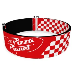 Cinch Waist Belt - Toy Story PIZZA PLANET Logo Checker Red White
