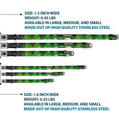 Classic TEENAGE MUTANT NINJA TURTLES Logo Seatbelt Buckle Collar - Classic TEENAGE MUTANT NINJA TURTLES Group Pose4 in Sewer/TMNT Logo