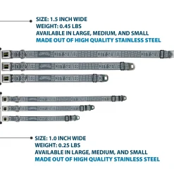 Classic TEENAGE MUTANT NINJA TURTLES Logo Seatbelt Buckle Collar - TEENAGE MUTANT NINJA TURTLES CITY SEWER Title Logo Grays