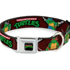 Classic TEENAGE MUTANT NINJA TURTLES Logo Seatbelt Buckle Collar - Classic TEENAGE MUTANT NINJA TURTLES Battle Poses/Group Pose7