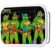 Classic Teenage Mutant Ninja Turtles Logo Group Pose Brickwall FCG - Chrome Rock Star Buckle