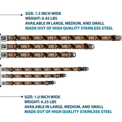 COWBOY BEBOP Title Logo Full Color Black/White Seatbelt Buckle Collar - COWBOY BEBOP Crew Group Pose and Title Logo Blocks