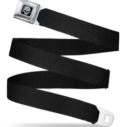 C6R Jake Skull Seatbelt Belt - Black Webbing