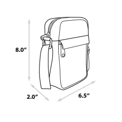 Crossbody Wallet - Carroll Shelby SHELBY Text Super Cobra Black Blue Gray