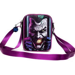 DC Comics Bag, Cross Body, DC Comics Joker Jail Break and Batman Comic Book Poses Black, Vegan Leather