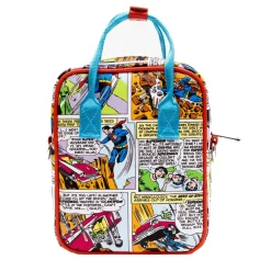 DC Comics Bag, Crossbody, Superman Return to Action Comics Cover Pose and Scenes, Vegan Leather