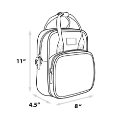 DC Comics Bag, Crossbody, Superman Return to Action Comics Cover Pose and Scenes, Vegan Leather