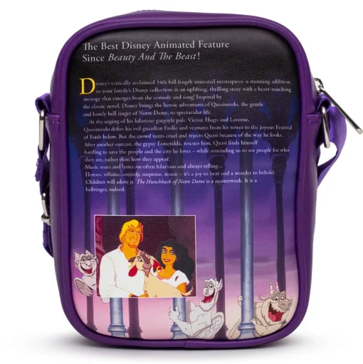 Disney Bag, Cross Body, The Hunchback of Notre Dame VHS Movie Box Replica, Vegan Leather