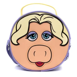 Disney Bag, Cross Body, Round, The Muppets Miss Piggy Face Character Close Up, Lavender, Vegan Leather
