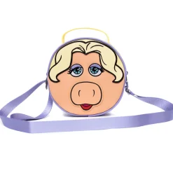 Disney Bag, Cross Body, Round, The Muppets Miss Piggy Face Character Close Up, Lavender, Vegan Leather