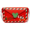 Disney Bag, Crossbody, Mickey Mouse Holiday Christmas Letter to Santa, Red, Vegan Leather