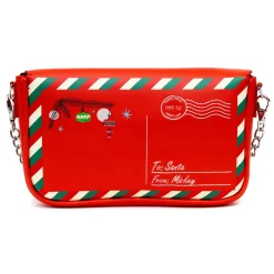 Disney Bag, Crossbody, Mickey Mouse Holiday Christmas Letter to Santa, Red, Vegan Leather