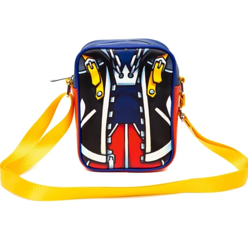 Disney Vegan Leather Cross Body Backpack for Men and Women with Adjustable Strap, Kingdom Hearts Sora Character Close Up, Multi Color