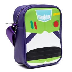 Disney Vegan Leather Cross Body Backpack for Men and Women with Adjustable Strap, Toy Story Buzz Lightyear Character Close Up Purple