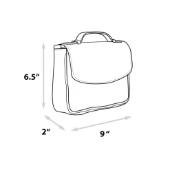 Disney Vegan Leather Fold Over Cross Body Bag for Women, Minnie Mouse Ears and Bow Icon with Mini Faux Pearls, Pink