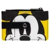 Disney Wallet, Wallet ID/Card Holder, Mickey Mouse Character Close Up Face, Yellow Red, Vegan Leather