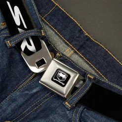 Dodge Viper Seatbelt Belt - SRT Black/White Webbing