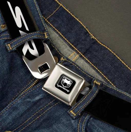 Dodge Viper Seatbelt Belt - SRT Black/White Webbing