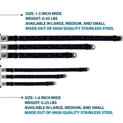 Dog Bone Black/Silver Seatbelt Buckle Collar - Marble Black/Purple