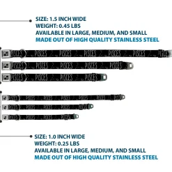 Dog Bone Black/Silver Seatbelt Buckle Collar - Zodiac PISCES/Constellation Black/White