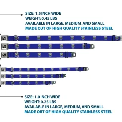 Dog Bone Black/Silver Seatbelt Buckle Collar - Michigan Flag Continuous