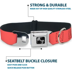 Dog Bone Black/Silver Seatbelt Buckle Collar - Summer Essentials Color Block 8