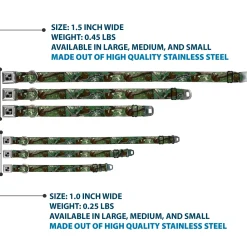 Dog Bone Black/Silver Seatbelt Buckle Collar - Sloth Tree Hanging Posterized