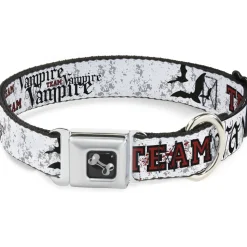 Dog Bone Seatbelt Buckle Collar - Team Vampire