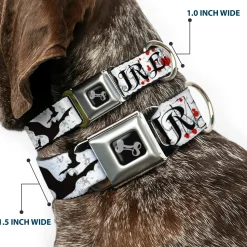 Dog Bone Seatbelt Buckle Collar - Team Vampire