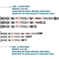 Dog Bone Seatbelt Buckle Collar - Team Vampire