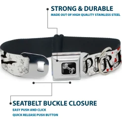 Dog Bone Seatbelt Buckle Collar - Team Vampire