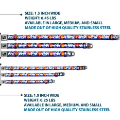 Dog Bone Seatbelt Buckle Collar - Colorado Skyline/Mountains