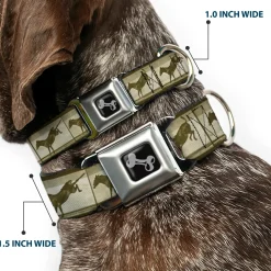 Dog Bone Seatbelt Buckle Collar - Bucking Donkey Vintage Film Strip