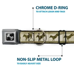 Dog Bone Seatbelt Buckle Collar - Bucking Donkey Vintage Film Strip