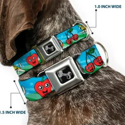 Dog Bone Seatbelt Buckle Collar - Fruit Cartoon2