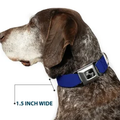 Dog Bone Seatbelt Buckle Collar - Royal