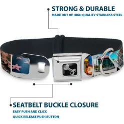 Dog Bone Seatbelt Buckle Collar - Vivid Los Angeles Snapshots Stacked