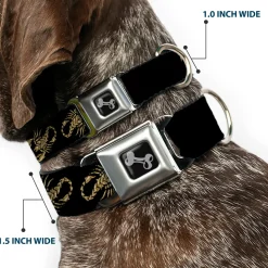 Dog Bone Seatbelt Buckle Collar - Scorpion