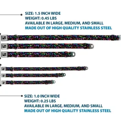 Dog Bone Seatbelt Buckle Collar - Peace Psychedelic