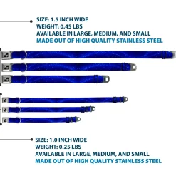 Dog Bone Seatbelt Buckle Collar - Galaxy Arch Blues/White