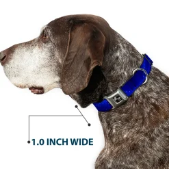 Dog Bone Seatbelt Buckle Collar - Galaxy Arch Blues/White