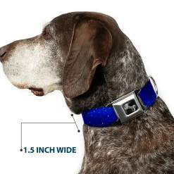 Dog Bone Seatbelt Buckle Collar - Galaxy Arch Blues/White