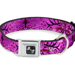 Dog Bone Seatbelt Buckle Collar - TJ-Fairy Pink Swirl