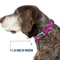Dog Bone Seatbelt Buckle Collar - TJ-Fairy Pink Swirl