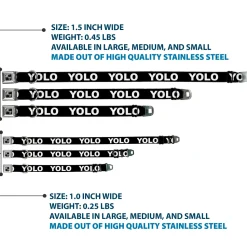 Dog Bone Seatbelt Buckle Collar - YOLO Black/White