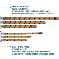 Dog Bone Seatbelt Buckle Collar - Leopard Brown/Black Slash