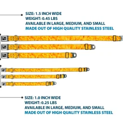 Dog Bone Seatbelt Buckle Collar - Mac & Cheese Vivid