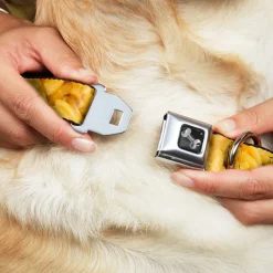 Dog Bone Seatbelt Buckle Collar - Mac & Cheese Vivid