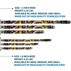 Dog Bone Seatbelt Buckle Collar - Dead Men Tell No Tales Black